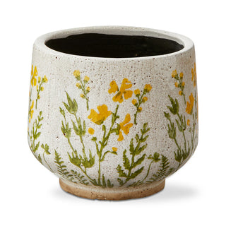 wild flower footed planter large