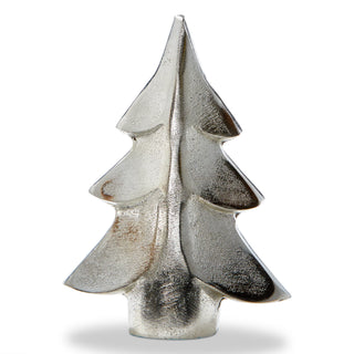 small metal christmas tree decor - silver