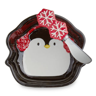 penguin bowl & snowflake spreader