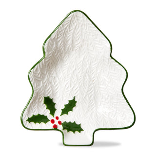 tree with holly dish