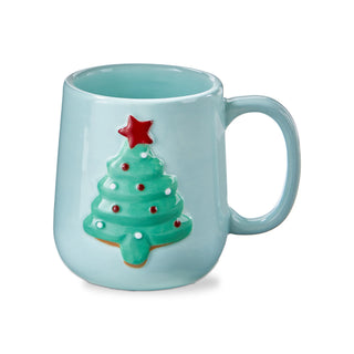 christmas tree cookie mug