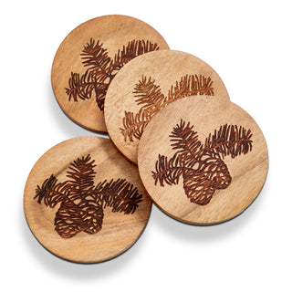northern pine coasters, set of 4