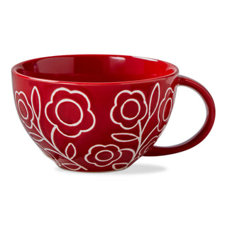 zoey flower latte mug