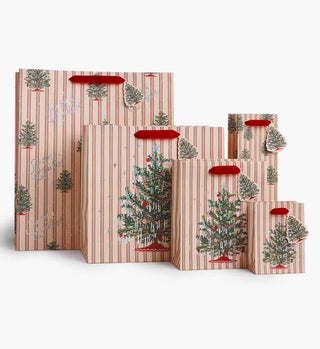 tinsel tree holiday bags - assorted