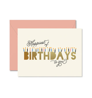 happiest of birthdays coral greeting card