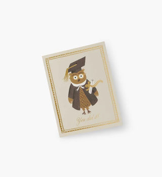 owl congrats grad card