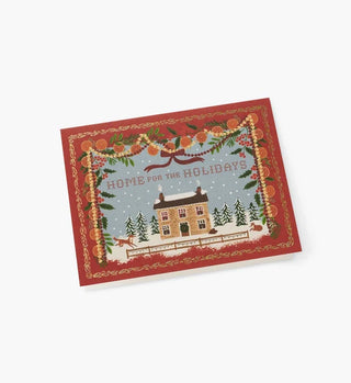 home for the holidays greeting card