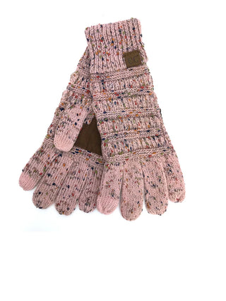flecked women's gloves - assorted