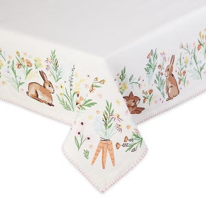 spring bunny hop table cloth
