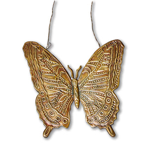 butterfly stamped metal ornament