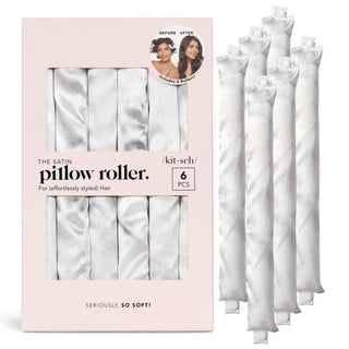 heatless curling rollers 6pc- soft marble