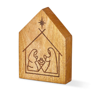 nativity wood burn decor