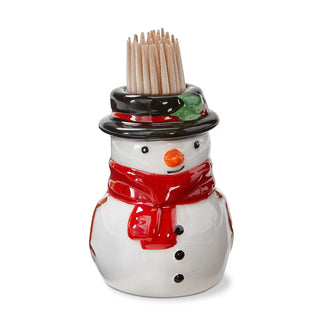 snowman toothpick holder set