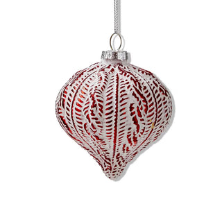 antique drop wide red drop ornament
