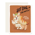 hot dog halloween card