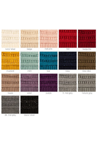 sequin beanie - assorted