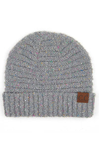confetti boucle knit cuff beanie - assorted