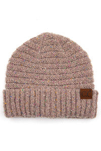 confetti boucle knit cuff beanie - assorted