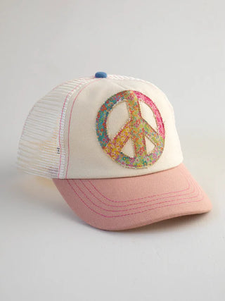 canvas trucker hat - peace