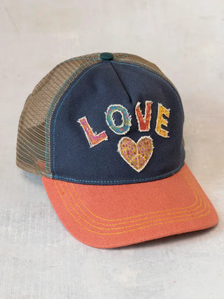 canvas trucker hat - love