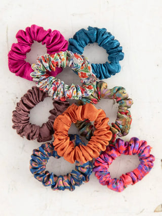 assorted mini satin scrunchie