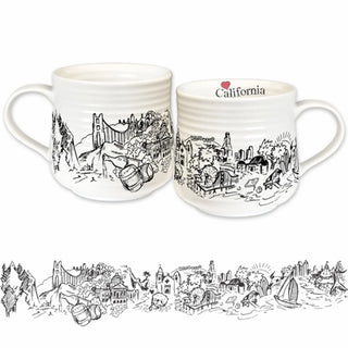 heart in california coffee mug