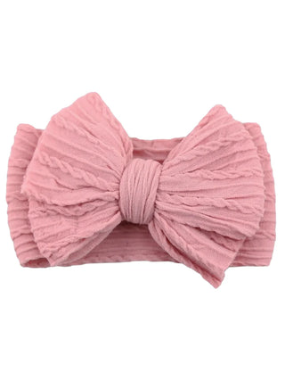cable bow - dusty pink