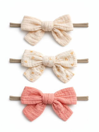 3-pack nylon bows - bella