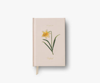 birth month mini embroidered journal - assorted