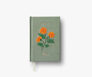 birth month mini embroidered journal - assorted