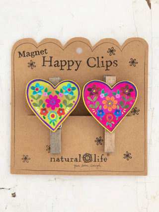 magnetic happy clips - set of 2 - heart