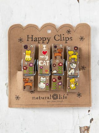 happy clips, set of 4 - i love my cat