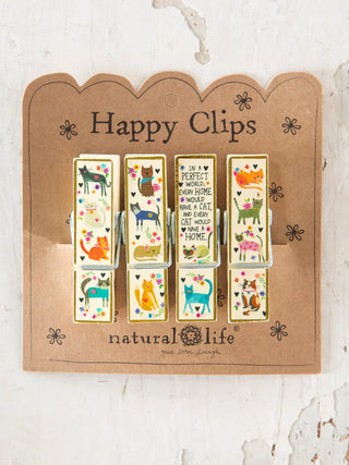 happy clips, set of 4- every cat has a home