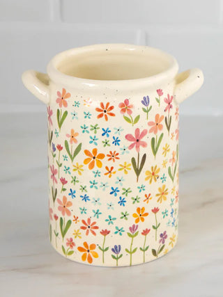 utensil crock - daisies