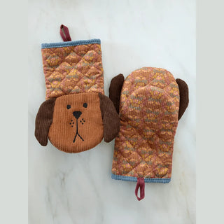 midi oven mitt - dog