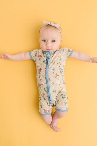 garden goose bamboo short romper