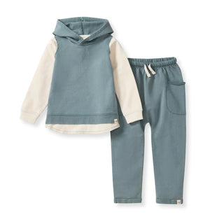 acid wash sweatshirt & pants set