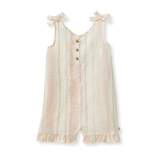 pacific stripe organic toddler girl romper