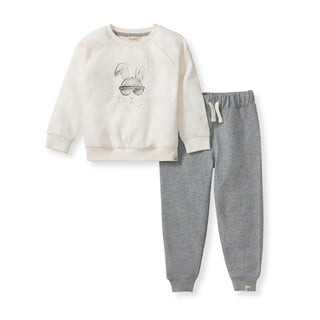 hip hop bunny sweatshirt & pants set