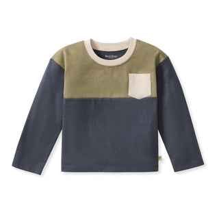color blocked organic cotton tee