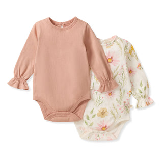 wild floral organic cotton bodysuit - assorted