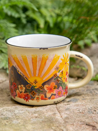 camp coffee mug - mountain range