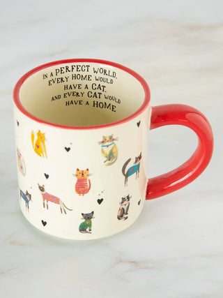 bungalow mug - every cat has a home