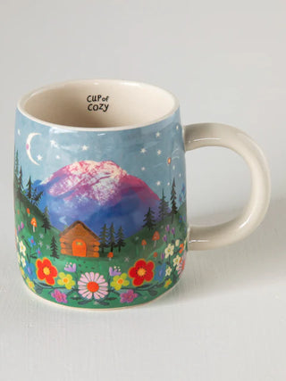 stoneware mug - cozy mountains