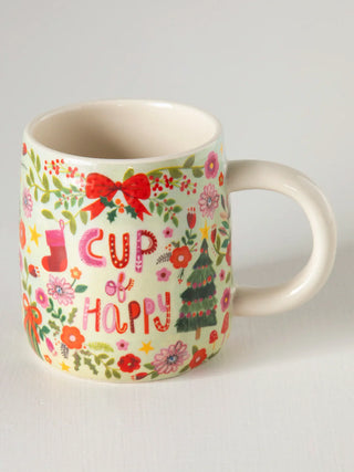 stoneware mug - cup of happy