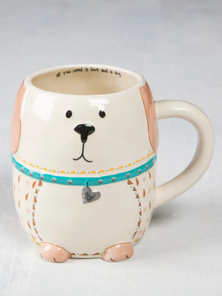 folk art critter mug - dog