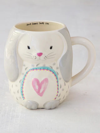 folk art coffee mug - bonnie the bunny