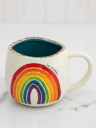 artisan coffee mug - rainbow