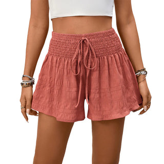 high waist ruffle shorts - assorted