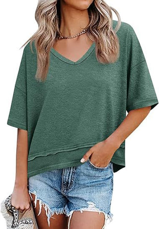 oversized v - neck tee